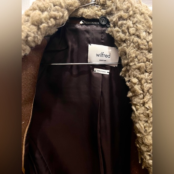 Wilfred Aritzia structure wool brown coat - Picture 3 of 12